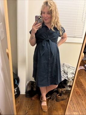 Ripe Maternity/Nursing Linen Dress